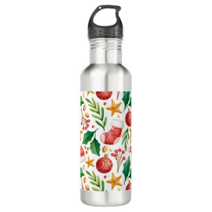 Weihnachtsroter Bulben, Poinsettia Teile und Nut Edelstahlflasche