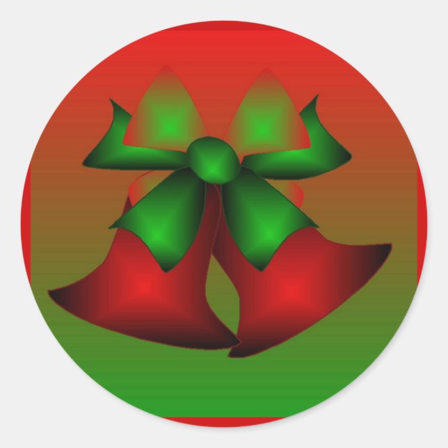 Weihnachtsroter Glocken I Sticker (Vorderseite)