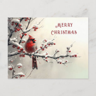 Weihnachtsroter Kardinal-Feiertag Postkarte