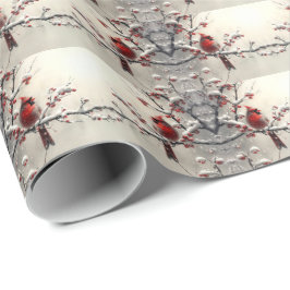 Weihnachtsroter Kardinal Geschenkpapier