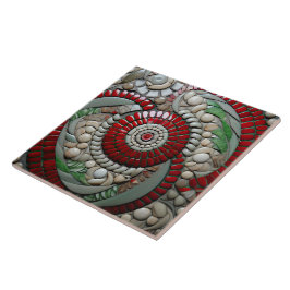 Weihnachtsroter Marmor-Muster Fliese