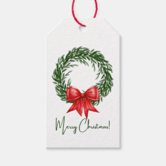 Weihnachtsroter Schleifen-Feiertagsanhänger Geschenkanhänger