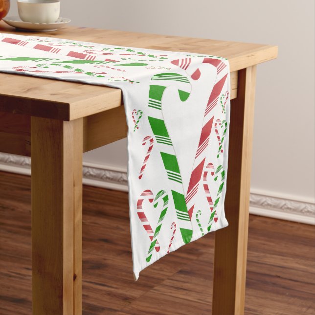 Weihnachtsroter u. grüner kurzer tischläufer (Beispiel)