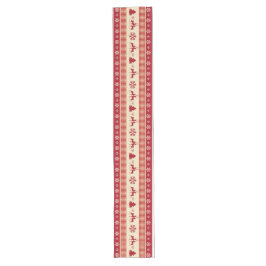 Weihnachtsroter und weißer Tabellenläufer 16" x Großer Tischläufer