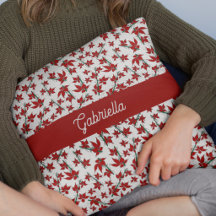 Weihnachtsrotes florales botanisches Muster