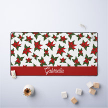 Weihnachtsrotes florales botanisches Muster