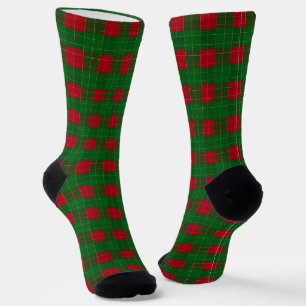 Weihnachtsrotes und grünes kariertes Gittermuster Socken