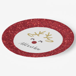 Weihnachtsrotwild-Papier-Teller Pappteller