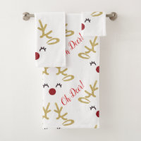 Weihnachtsrotwild-Tuch-Set,