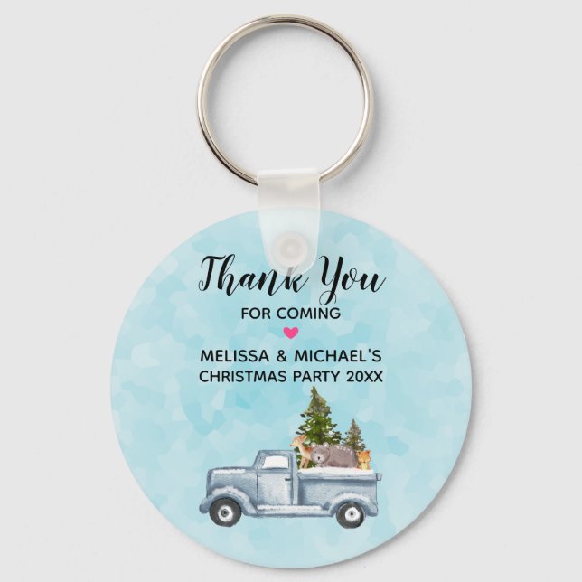 Weihnachtsrucks mit Gastgeschenk für Bäume und Tie Schlüsselanhänger (Vorderseite)