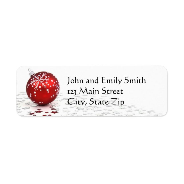 WeihnachtsRücksendeadressen-Aufkleber (Vorne)