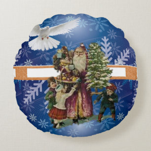 Weihnachtsrundkissen, Vintag Rundes Kissen