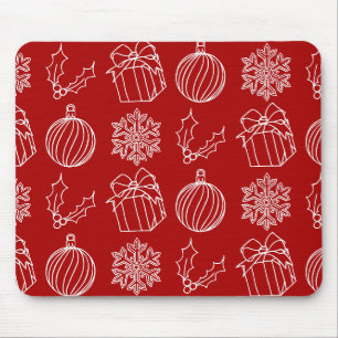 Weihnachtssachen - Schneeflocke, Stechpalme, Gesch Mousepad