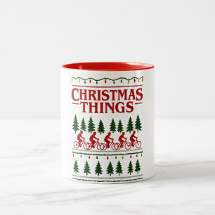 Weihnachtssachen Vintage-Film Cozy Crewneck , TV  Zweifarbige Tasse