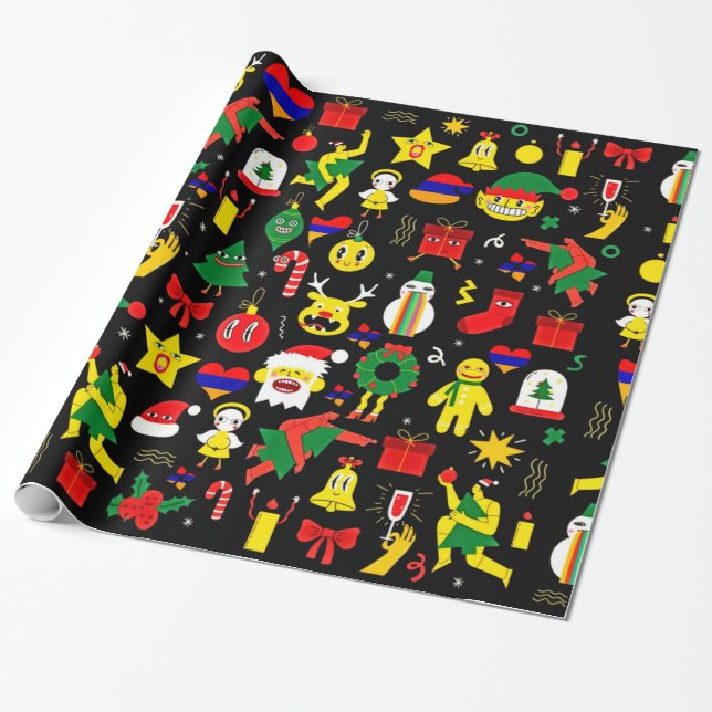Weihnachtssaison 15 cm x 2,5 m Wrapping Paper Geschenkpapier (Ungerollt)