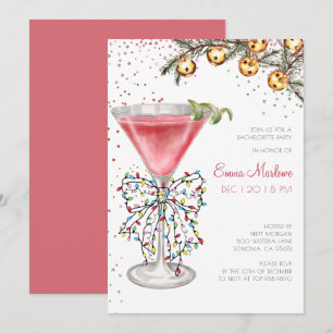 Weihnachtssaison Bachelorette Cocktail Party Einladung