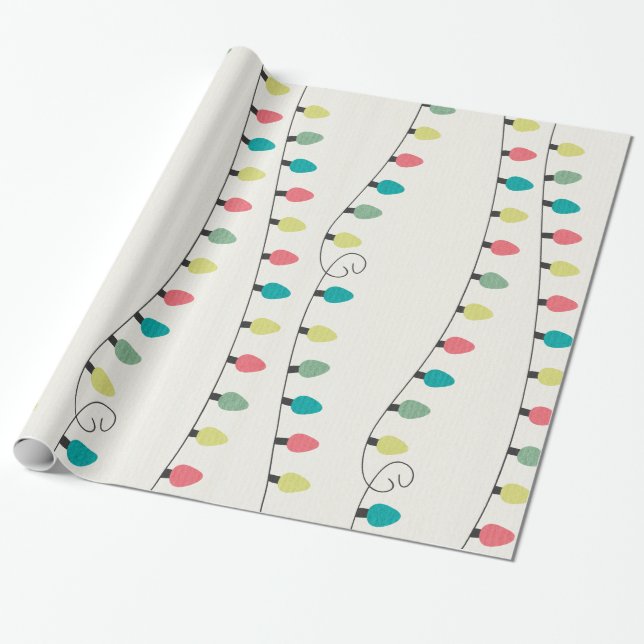 Weihnachtssaison des Lichtermusters Geschenkpapier (Ungerollt)