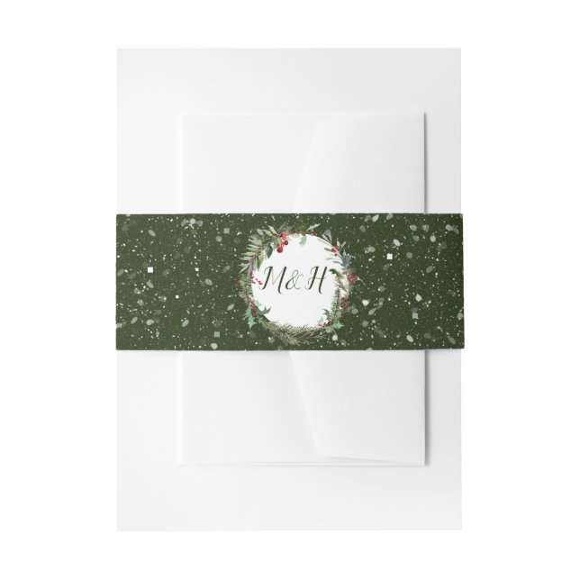 Weihnachtssaison Einladung Bauchband Einladungsbanderole (Vorderseite Beispiel)