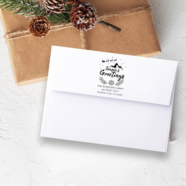 Weihnachtssaison Grußszene Gummistempel (Von Creator hochgeladen)