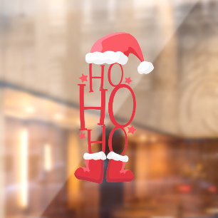 Weihnachtssaison Word Art Ho Ho Ho Fensteraufkleber