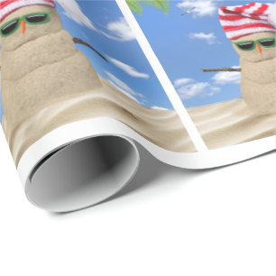Weihnachtssand Snowman Geschenkpapier
