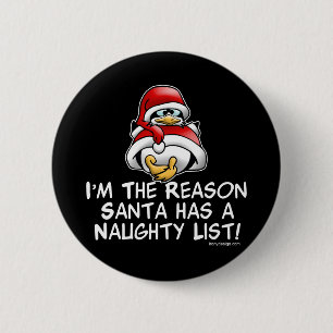 Weihnachtssankt freche Liste Button