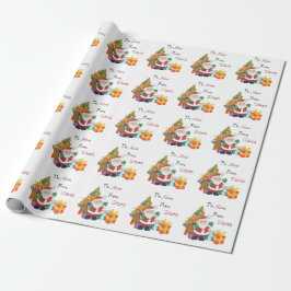 Weihnachtssankt-Gewohnheit nach und von Namen Geschenkpapier