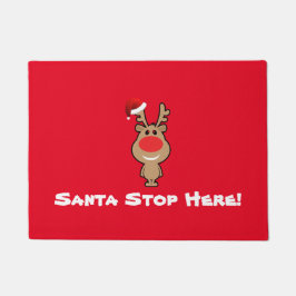 Weihnachtssankt-Halt hier Fußmatte
