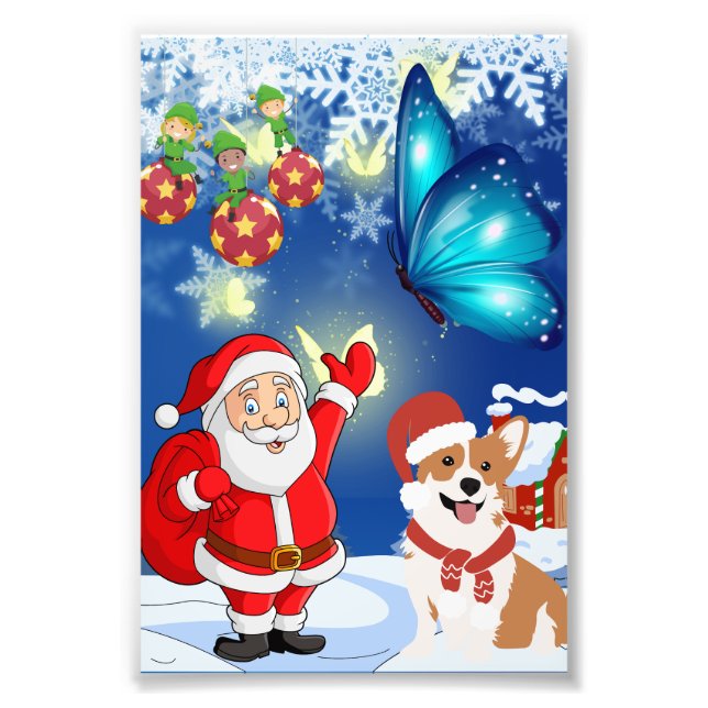 Weihnachtssanta-Kunst Fotodruck (Vorne)