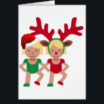 Weihnachtssanta-Zwillinge Emoji<br><div class="desc">"Weihnachtszwillinge",  "Zwillinge Emoji",  "Weihnachtsemoji",  Emoji-Zwillinge,  Rendez,  Weihnachtsmannmütze,  Santa,  Santa,  Claus,  "Rot grün",  Kawaii,  Emoji,  Weihnachten,  Weihnachten,  Weihnachten,  personalisierte Anpassung</div>
