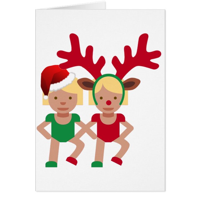 Weihnachtssanta-Zwillinge Emoji (Vorne)