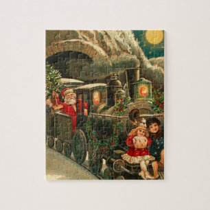 Weihnachtssantaszug im Vintage-Stil