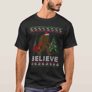 Weihnachtssasquatch Santa Bigfoot Glauben Yeti Xma T-Shirt
