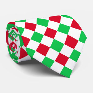 Weihnachtsschachbrett, rot, grün, weiß krawatte