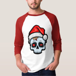 Weihnachtsschädel, Cartoon Stil T-Shirt