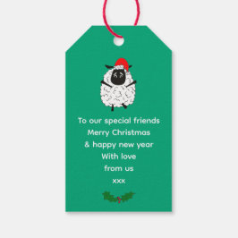 Weihnachtsschaf-Geschenktags Geschenkanhänger