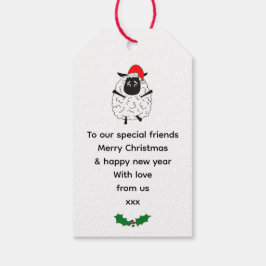 Weihnachtsschaf-Geschenktags Geschenkanhänger