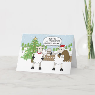 Weihnachtsschaf-Humor Feiertagskarte