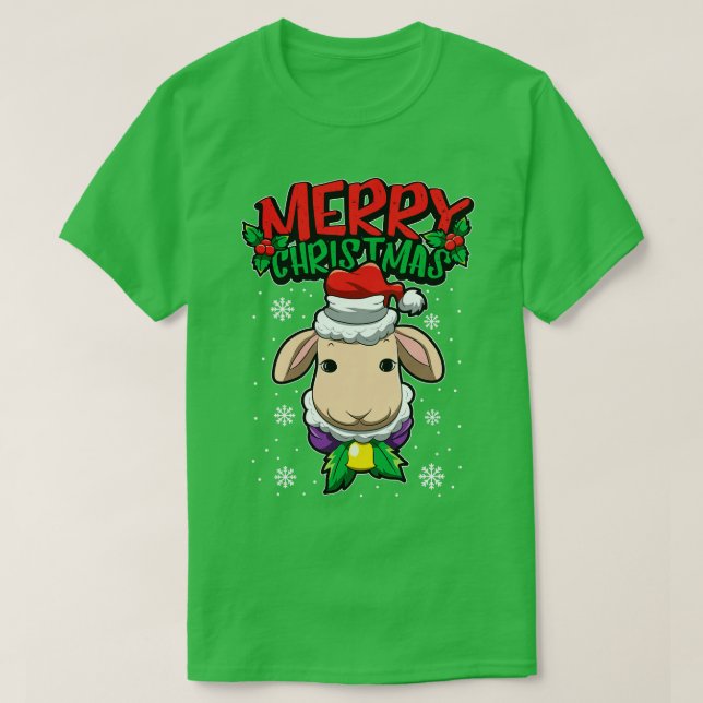 Weihnachtsschaf Sweet Christmas Animals Lamb T-Shirt (Design vorne)