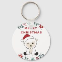 Weihnachtsschaf Wintertiere Schlüsselanhänger