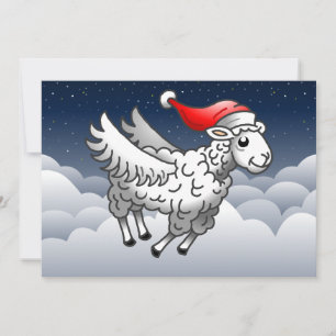 Weihnachtsschafe des Weihnachtsmanns Feiertagskarte