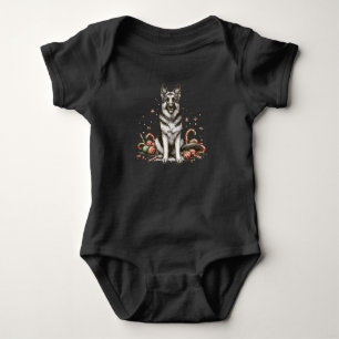 Weihnachtsschäfer Baby Strampler