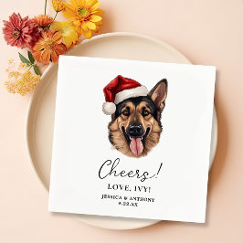 Weihnachtsschäfer Personalisierter Hund Serviette