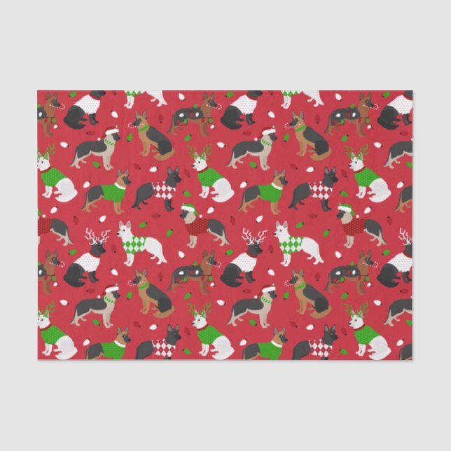 Weihnachtsschäfer Seidenpapier (Vorderseite)