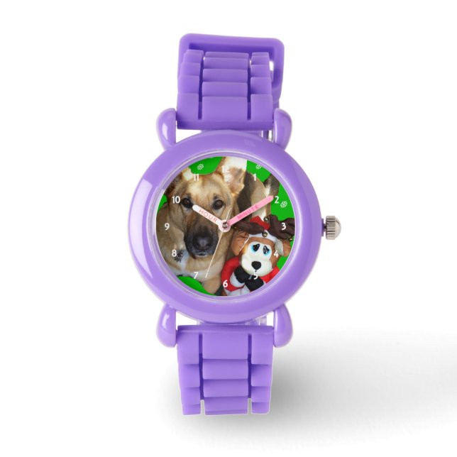 Weihnachtsschäfer und Toy Rentier Armbanduhr (Vorderseite)