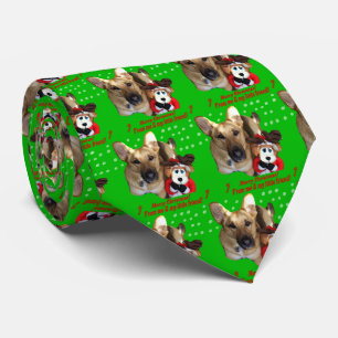Weihnachtsschäfer und Toy Rentier Krawatte