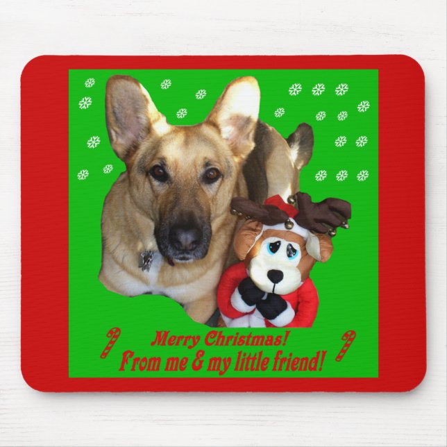 Weihnachtsschäfer und Toy Rentier Mousepad (Vorne)