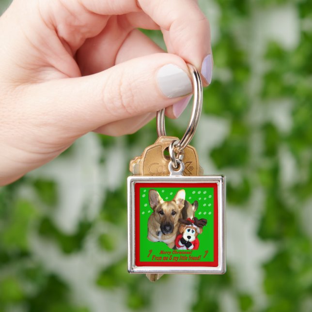 Weihnachtsschäfer und Toy Rentier Schlüsselanhänger (Hand)