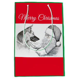Weihnachtsschäfer und Weihnachtsmann Mittlere Geschenktüte