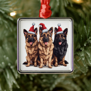 Weihnachtsschäfer Weihnachtshunde Ornament Aus Metall